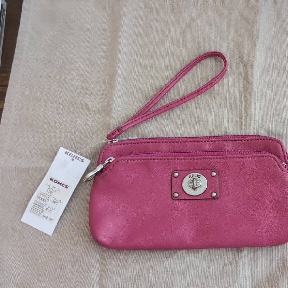 Relic Pink Wristlet Clutch